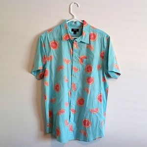 Urban Pipeline L Button Down Shirt With Grapefruit Design
